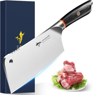 PROFESSIONAL 7.5 INCH BONE CLEAVER KNIFE HEAVY DUTY BUTCHER STEEL MEAT CHOPPER