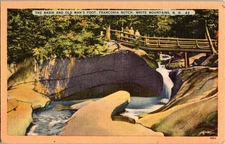 Vintage Franconia Notch White Mountains NH Old Man's Foot Postcard