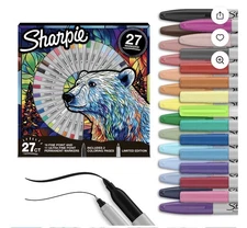 Limited Ed Holiday Sharpie Set 27 Permanent Markers (16 Fine 11 Ultra Fine) **