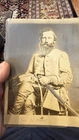 Antique J.E.B. STUART 7x5 Portrait Photo C. 1890s Civil War General Hand-Retouch