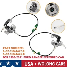 Rear LH & RH Upper Door Lock Latch w/Cable for 98-11 Ford Ranger Extended Cab