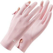 Unisex UV Protection Sunblock Gloves - Women Man Full Finger Sunscre...