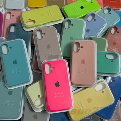 Liquid Silicone Case For iPhone 17 16 15 14 13 Mini 12 Pro Max 11 XR 7 8 Plus SE
