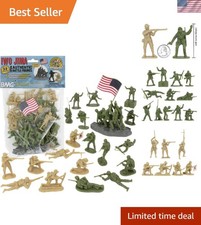 BMC WW2 Iwo Jima Army Men - 32 Collector Figures for Kids History Lovers