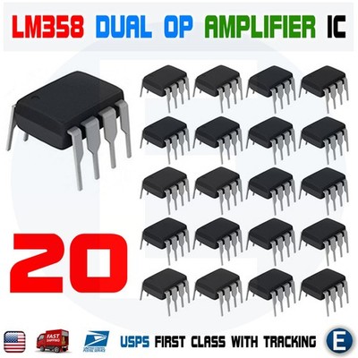 20pcs LM358 LM358N LM358P Dual Op Amp DIP-8 Low Power Operational Amplifier