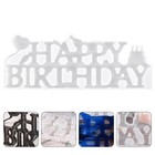 1pc Silicone DIY Happy Birthday Letters Ornament Mold Birthday Party Mold