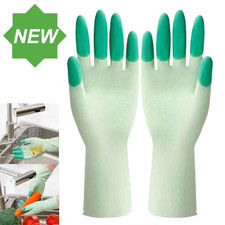 Waterproof Latex Cleaning Gloves Kitchen Dishwashing Oil Resistant Durable