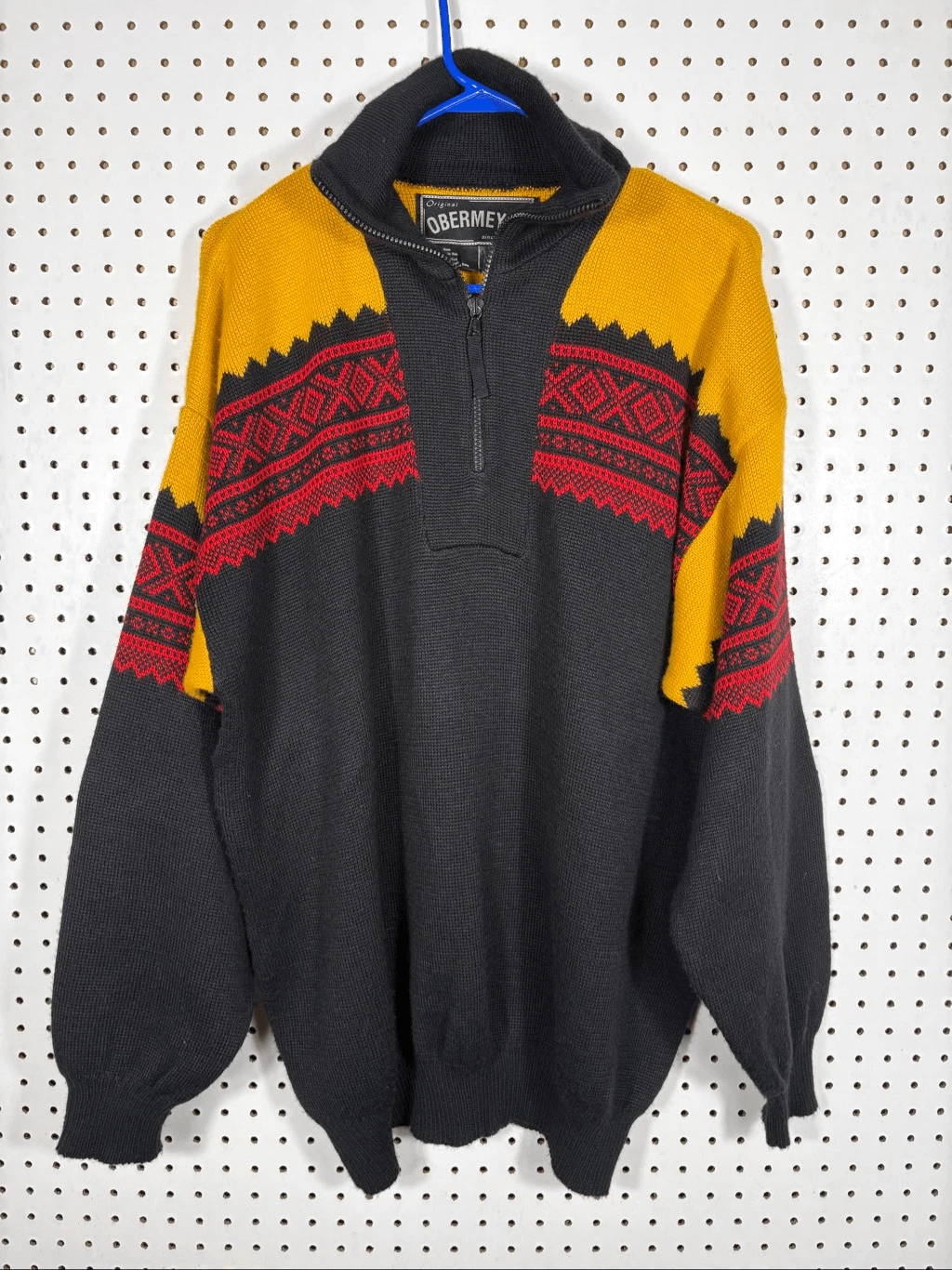 Obermeyer Vintage mens nordic pullover sweater size XL