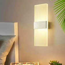 Modern LED Wall Lighting Up Down Cube Bedroom Sconce Lamp Fixture Indoor Outdoor