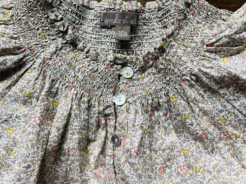 Emile Et Ida Liberty Of London Smocked Blouse Size 10 - Picture 2 of 3