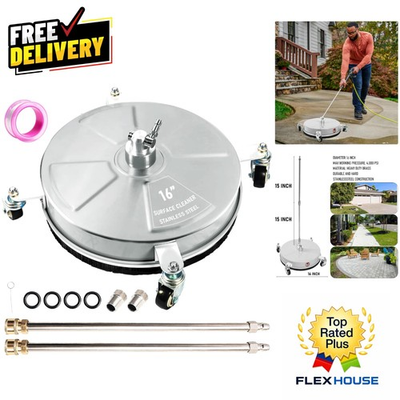 #ad Fast Cleaning 16quot; Pressure Washer Surface Cleaner Ideal for Yard and Driveway $112.04