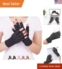 Durable Cotton-Spandex Arthritis Gloves - Fingerless Design for Everyday Tasks