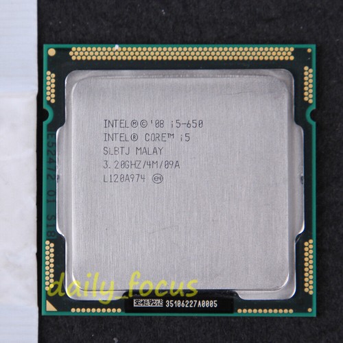 Intel Core i5-650 SLBTJ 3.2 GHz CM80616003174AH CPU Processor LGA 1156 2.5 GT/s - Picture 1 of 2