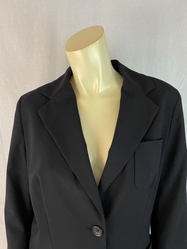 Banana Republic Blazer 10 Black Wool Spandex Stretch Pockets Fully Lined - Picture 7 of 10