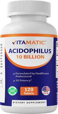 Acidophilus Probiotic - 10 Billion CFU - 5X Potency - Daily Probiotic Supplement