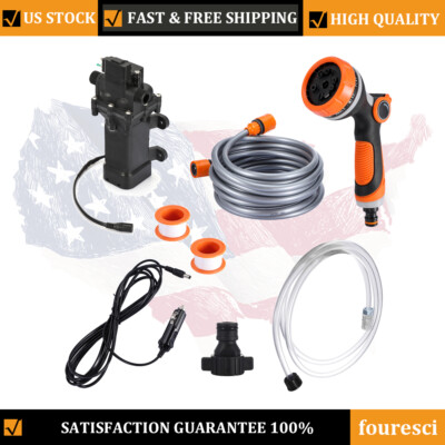 #ad Upgraded Car Washer High Pressure DP 160 w 5M Hose Water Pump Kit 12V Portable $49.79