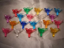 Ceramic Christmas Tree bulbs 20  Doves Birds 9 different colors Vintage lights