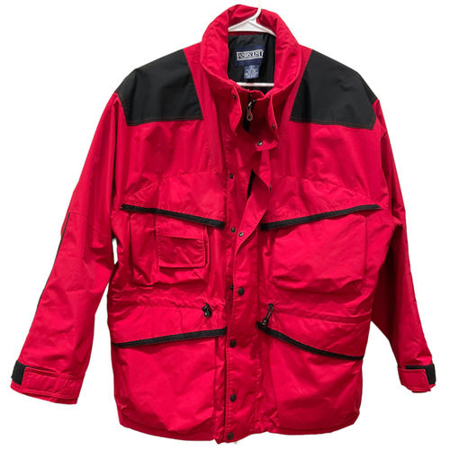 XL Lands End Men's Waterproof Squall Parka Red 45-46 hood pockets vented zippers - Picture 2 of 24