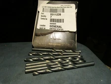 (7) Ltr E Hi-Moly 135 Split Point Black/Gold Heavy Duty Screw Machine Drill