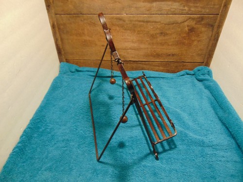 Brown Metal Cookbook Holder Stand w/ Scrollwork Design, Cookbook Rack - Picture 5 of 5