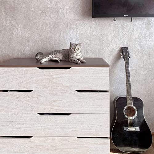 Lativo White Peel and Stick Wallpaper Wood Grain 17.7‘’×118‘’, White/Beige - Picture 2 of 9