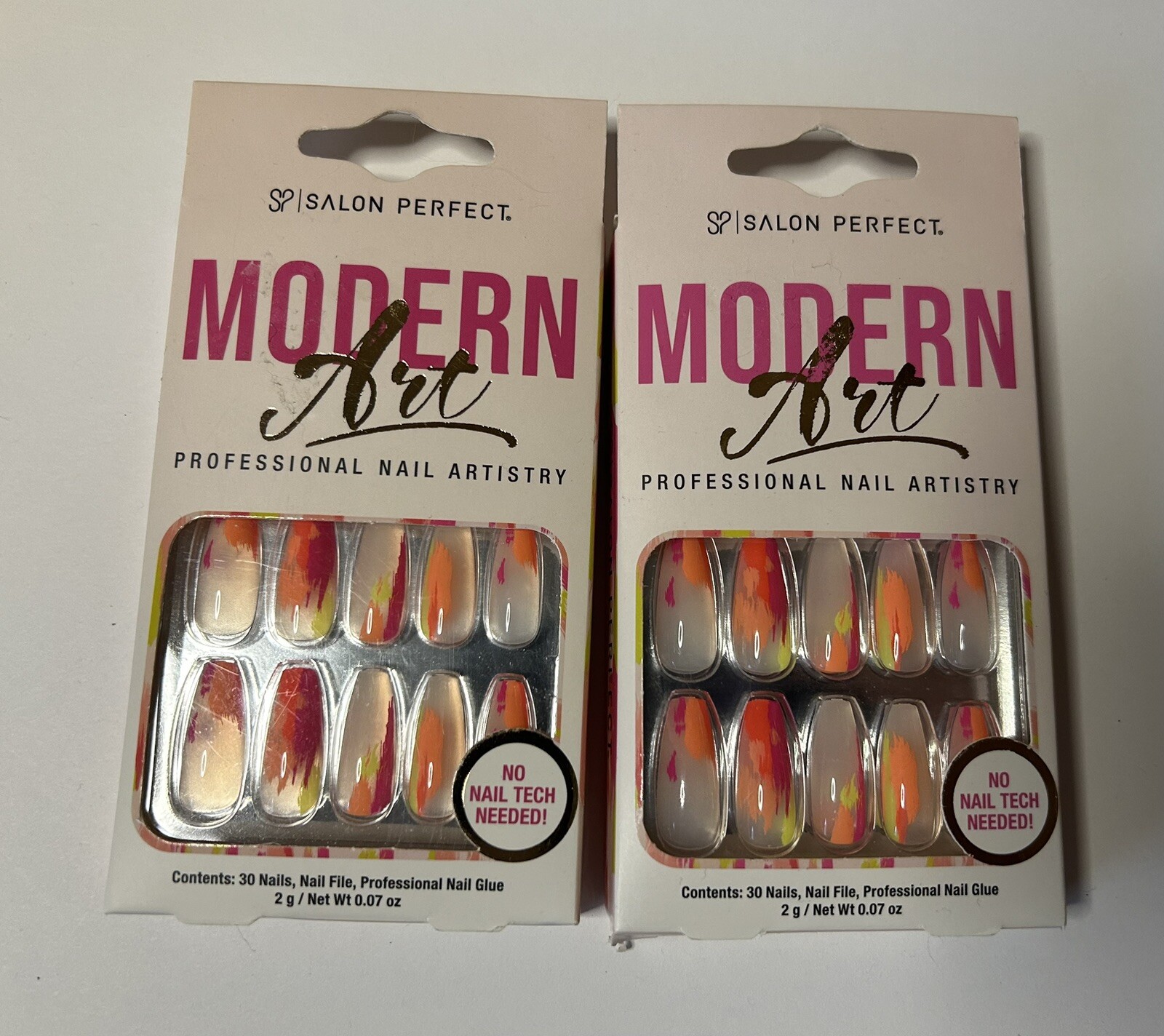 SALON PERFECT Artificial Press-On Nails - Modern Art Paint (Set of 2)