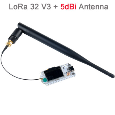 868MHz 915MHz ESP32 LoRa32 V3 Board + 5dBi LoRa Antenna for Meshtastic LoRaWAN