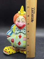 1983 Small World Imports Clown Bank 7" Tall No Plug Hard Plastic 