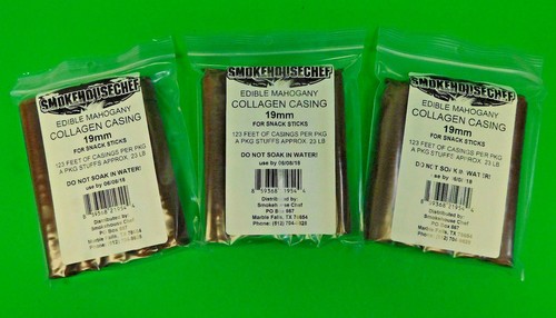 19mm Snack Stick DÄRME MENGE WÄHLEN RINDFLEISCH KOLLAGEN Buck Sticks Wurst - Bild 5 von 10