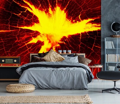 3D Red Flame E2640 Wallpaper Mural Paper Wall Print Indoor Murals CA Honey