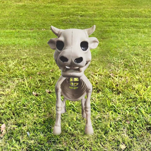 2023 NEW Red Shed Cow Skeleton Halloween Decoration Statue Tractor Supply - Picture 16 of 19