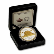 2023 Canada 1947 5 CENT MAPLE LEAF RECREATION,  2 oz. Silver Proof  Box/COA