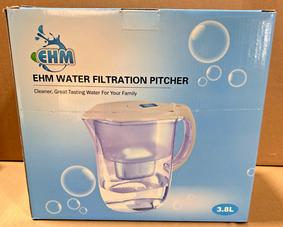 WHITE - EHM ULTRA II Alkaline Water Pitcher & Ionizer 3.8L *OPEN BOX