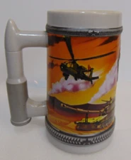 Budweiser Beer Stein US Army Military Salute Bullet Handle MUG CUP 1993 22 Oz