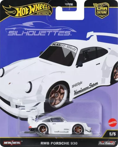 Hot Wheels Premium 2025 Car Culture Silhouettes RWB Porsche 930 White