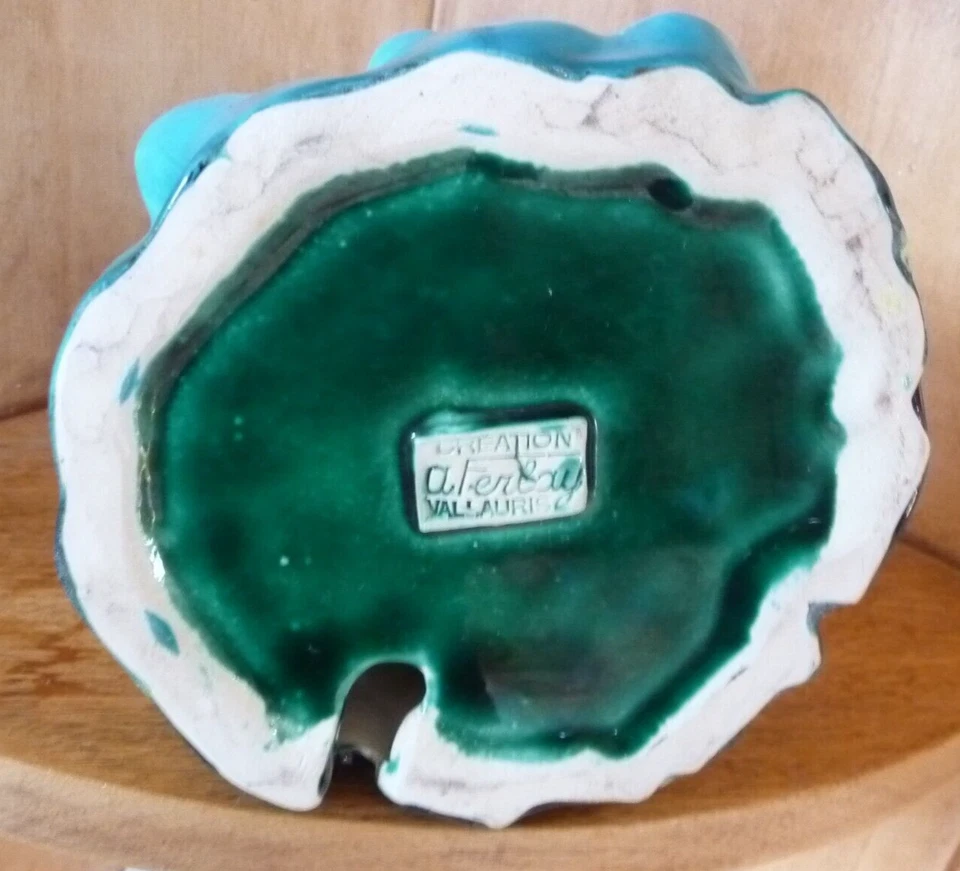 ANCIEN PIED DE LAMPE CERAMIQUE VALLAURIS A.FERLAY en forme de PHARE - Photo 3/4