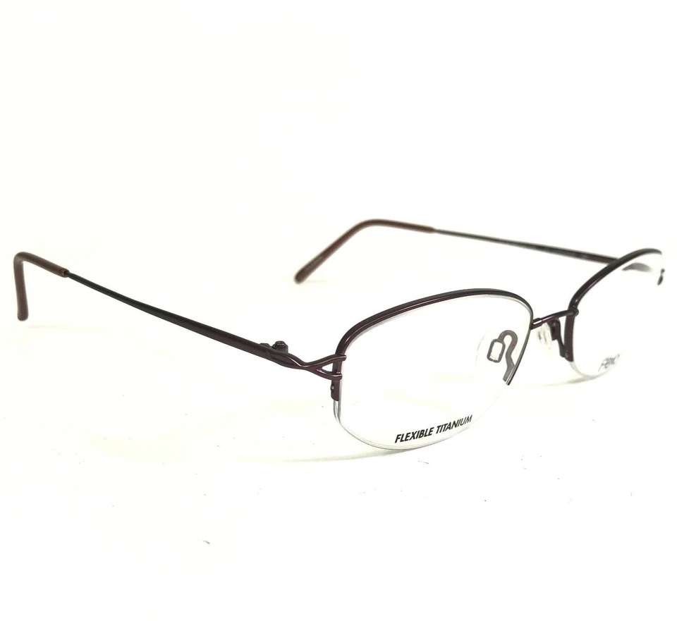 Marcos de gafas Marchon FLEXON 635 PÚRPURA SATINADO medio borde rectangular 53-18-135 Foto 3 de 4