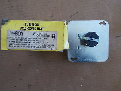 NEW Fusetron Box Cover Unit SOY 15A 125VAC  *FREE SHIPPING*