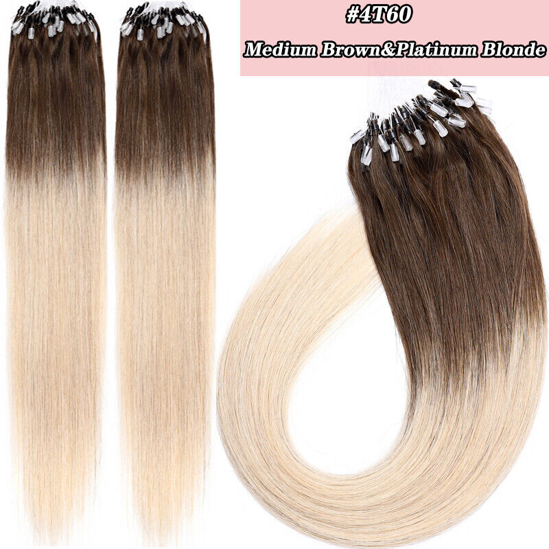 Thick 150G Micro Loop Ring Bead Human Hair Extensions Full Head RUSSIAN 0.5G/S U Nowy