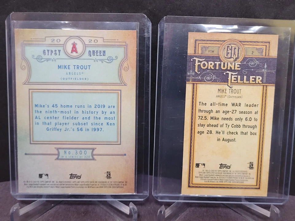 2020 Topps Gypsy Queen #300 Mike Trout & Fortune Teller Mini #FTM2 - Image 2 of 2