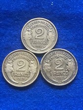 2 franki 1931, 1932, 1933 (Al-Bro), Republika Francji (2425)