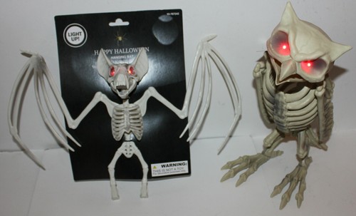 Skeleton Graveyard Halloween Animals, Scary, Sturdy reuse, Owl, Rat, Dragon, Bat - Picture 10 of 52