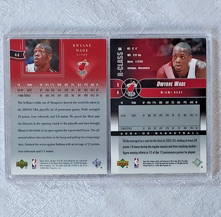 2004-05 Upper Deck Dwyane Wade R-Class #44, 2004-05 Diamond Collection All Star - Image 2 of 4