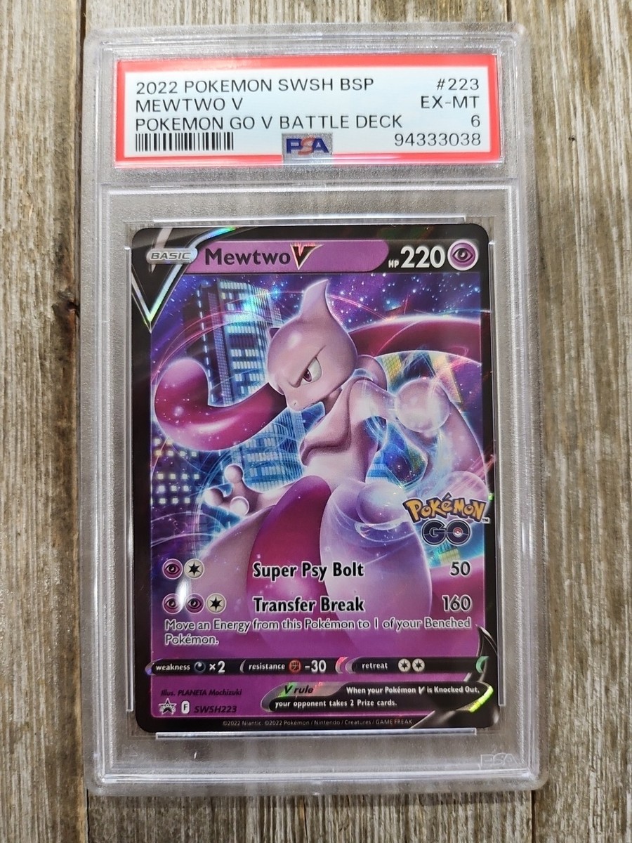 PSA 6 2022 Pokemon SWSH BSP Mewtwo V Pokemon Go V Battle Deck | eBay