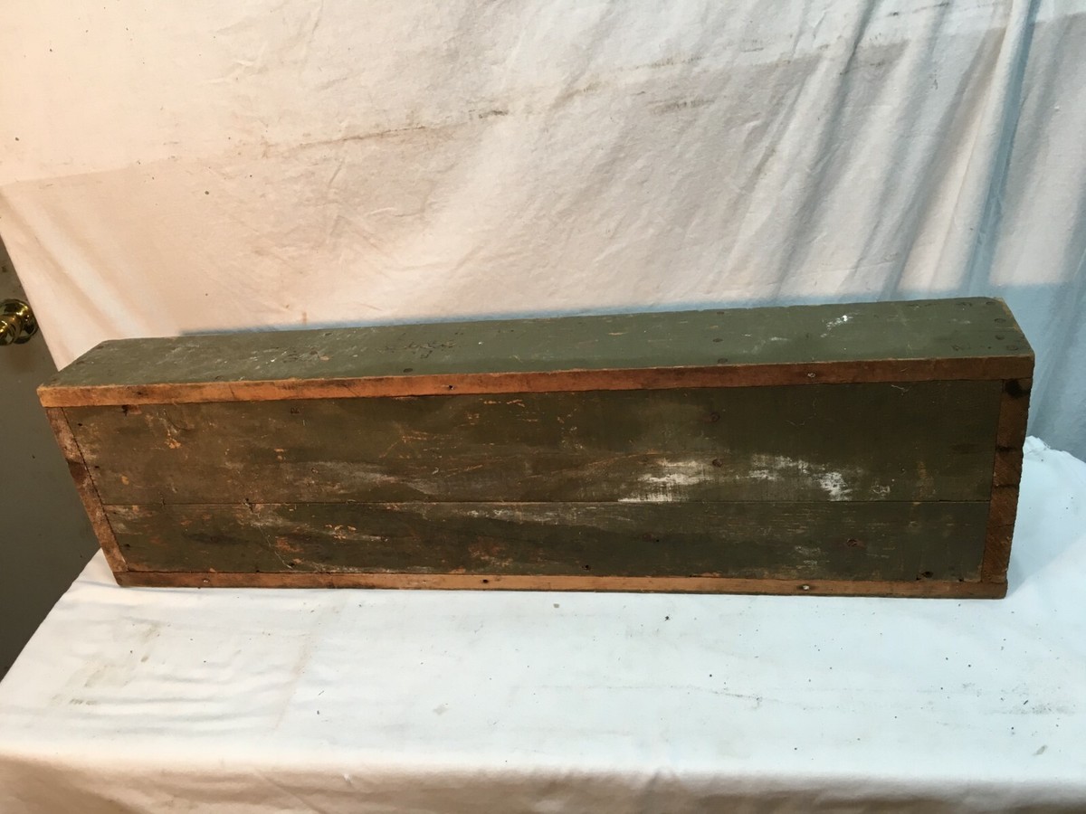 ヴィンテージ ボックス Vintage 1952 Wooden Ammo Tool Box 76 MM GUN TNT Shell Box