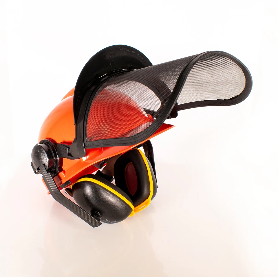 Powertec Garden Forst-Schutzhelm Sicherheitshelm Schutzausrüstung Gesichtsschutz - Bild 2 von 4