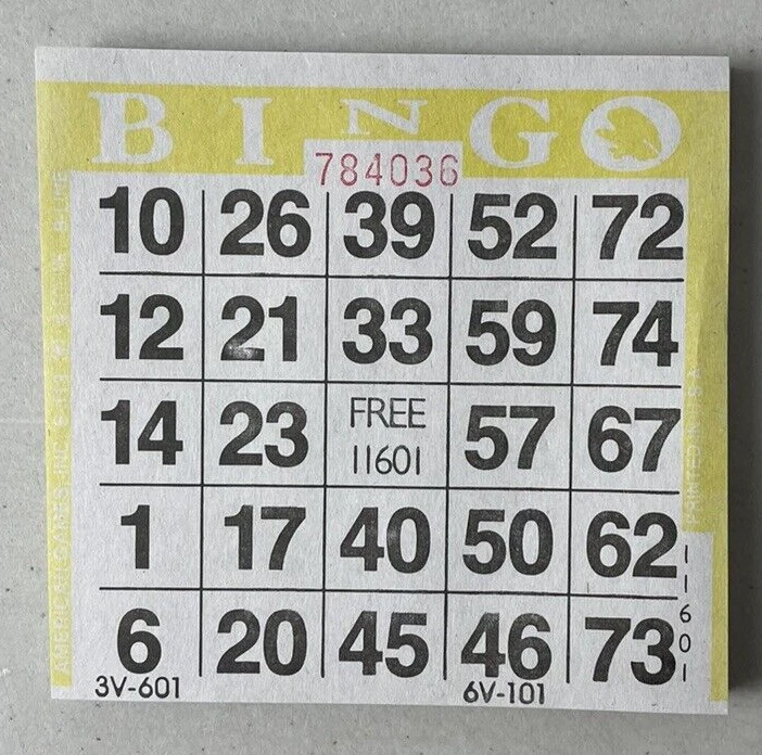 600 cartões de bingo PAPEL quadrados 1 em folhas individuais 6 cores sortidas - Imagem 4 de 4