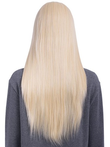 Long Straight Wig Half Head 3/4 Heat Resistant 24" Natural Hair Extension koko - Picture 10 of 30