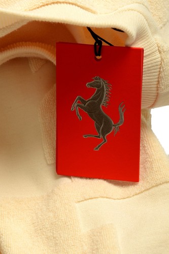 Scuderia Ferrari Men's Beige C-Neck Logo Print Short Sleeve T-Shirt US L IT 52 - Picture 6 of 6