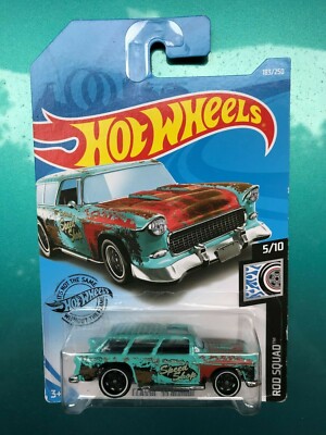 HOT WHEELS CLASSIC '55 NOMAN ROD SQUAD SPEED SHOP 5/10 MINT LONG CARD